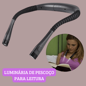 Luminária de pescoço para leitura de livros