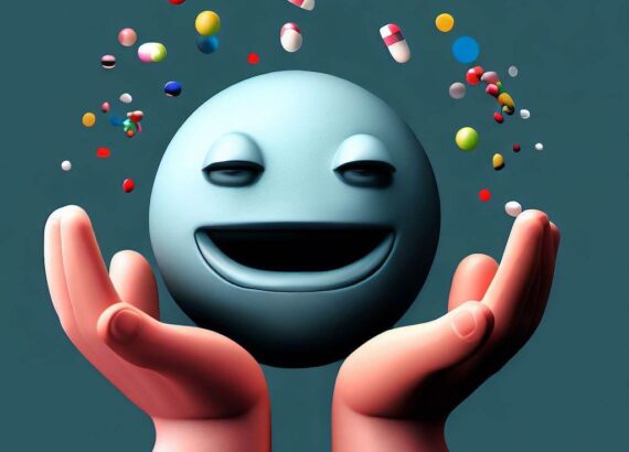 Duas mãos de um bebê segurando uma carinha feliz que representa a soma de Admirável Mundo Novo