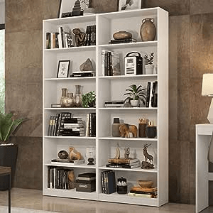 Kit Madesa com 2 Estante de livros Branco