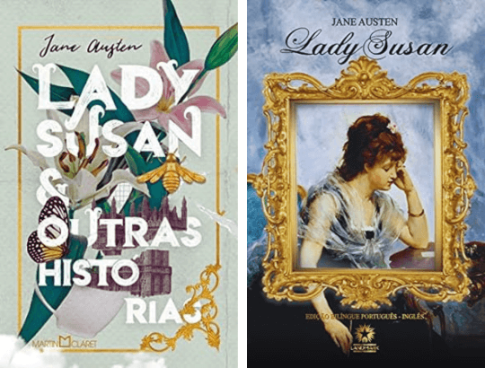 2 capas dos livros de Jane Austen Lady Susan