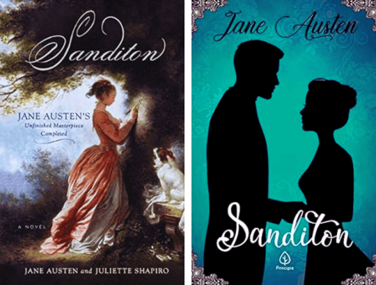 2 capas dos livros de jane Austen Sanditon