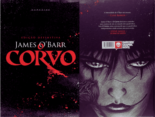 capa dura de O Corvo de James O'Barr pela editora darksidebooks