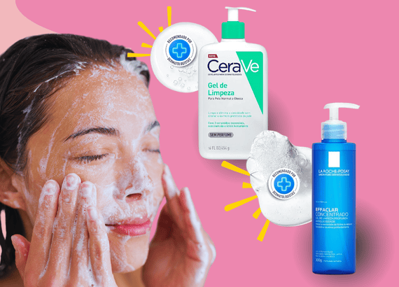 mulher lavando o rosto com gel de limpeza facial para pele oleosa (2)